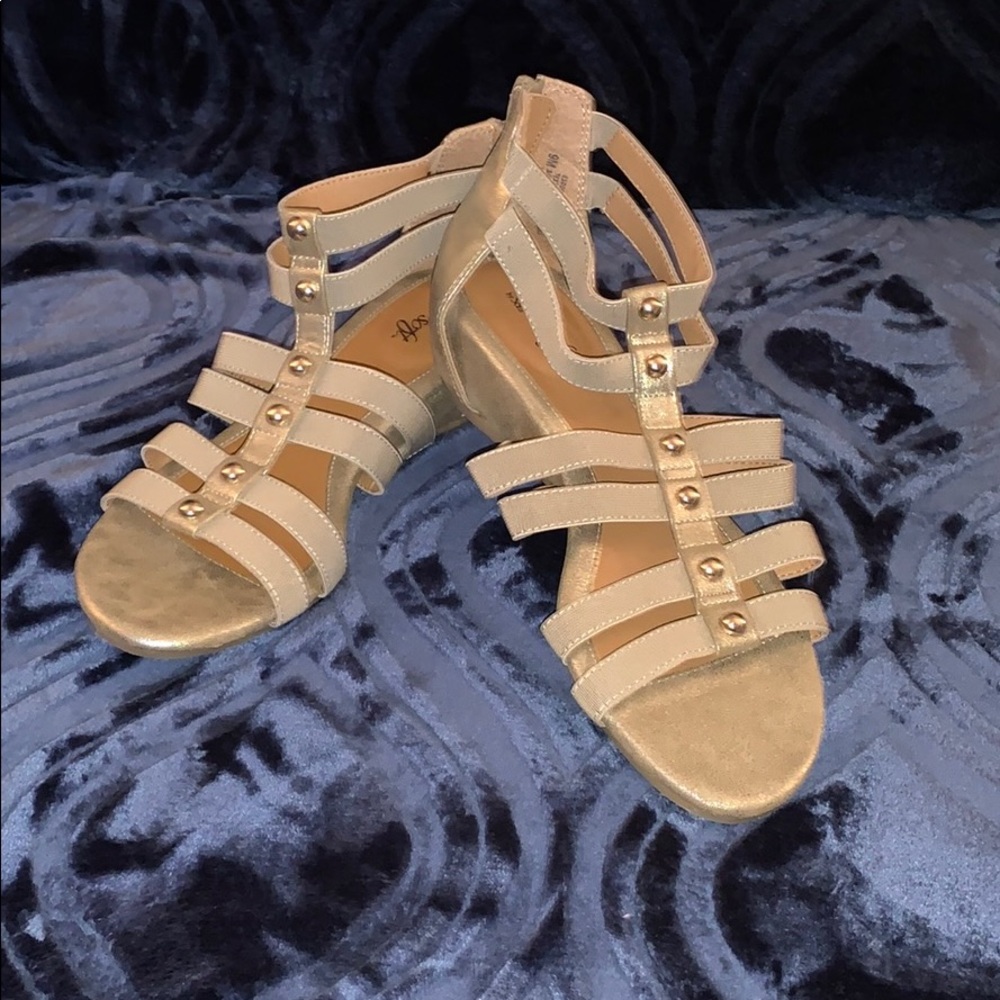 Sofft Metallic Gold Gladiator Sandals